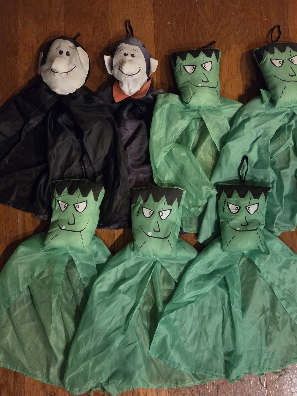 Vintage Frankenstein & Vampire Cape Hanging Halloween Decorations